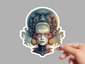 Sci-Fi Cyborg Sticker