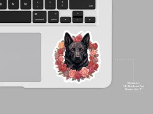 Black German Shepherd Sticker