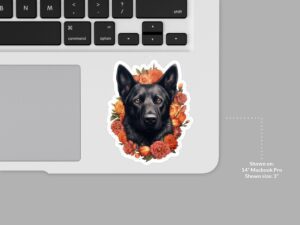 Black German Shepherd Sticker