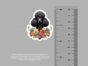 Black Poodle Dog Sticker