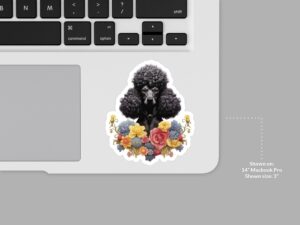 Black Poodle Dog Sticker