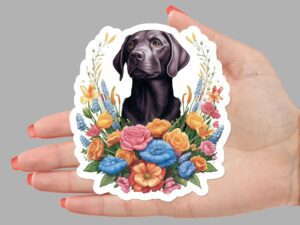 Chocolate Labrador Dog Sticker
