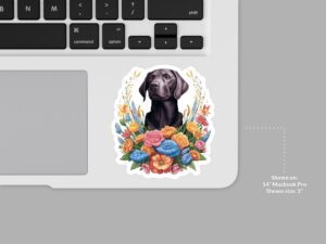 Chocolate Labrador Dog Sticker
