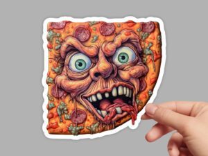Pizza Face Sticker