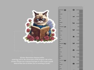 Grumpy Cat Reading Sticker