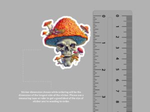 Skull Mushroom Sticker