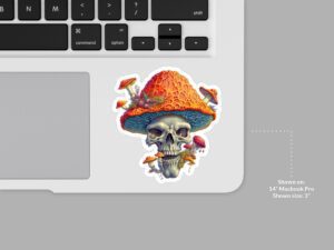 Skull Mushroom Sticker