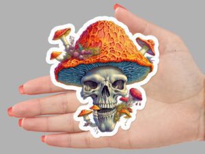 Skull Mushroom Sticker