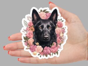 Black German Shepherd Sticker
