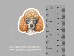 Funny Poodle Dog Sticker