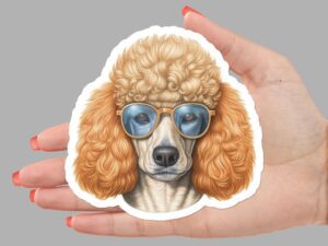 Funny Poodle Dog Sticker