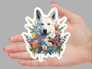 White German Shepherd Dog Sticker