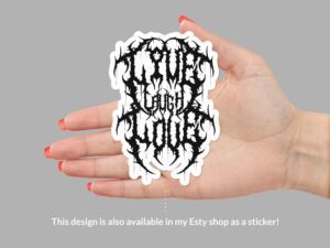 Live Laugh Love Heavy Metal Mug | 15oz Ceramic Coffee or Tea Mug