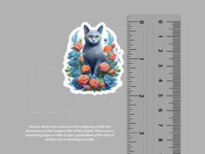 Russian Blue Cat Sticker