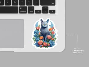 Russian Blue Cat Sticker