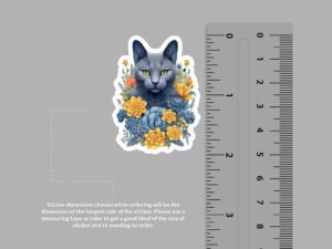 Russian Blue Cat Sticker