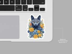 Russian Blue Cat Sticker