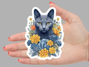 Russian Blue Cat Sticker