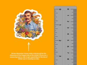 Burt Reynolds Sticker , funny sticker