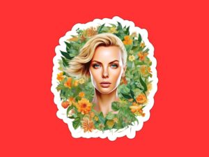 Charlize Theron Sticker , funny sticker