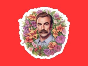 Tom Selleck Sticker