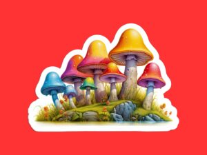 Rainbow Mushroom Sticker