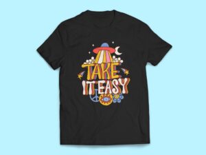 Take It Easy UFO Sticker