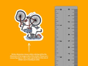 Skeleton Bike Wreck Sticker