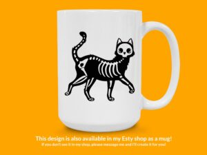 Skeleton Cat Sticker