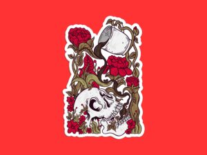 Death or Coffee Sticker