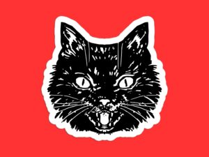 Black Cat Sticker