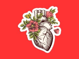 Floral Heart Sticker