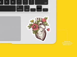 Floral Heart Sticker