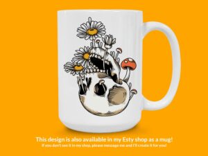 Mushroom Skull Sticker