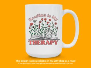 Reading is my Therapy Sticker