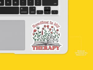 Reading is my Therapy Sticker