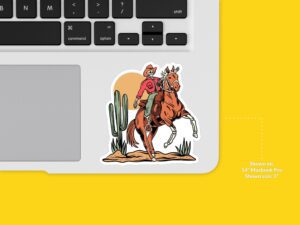 Western Skeleton Cowboy Sticker