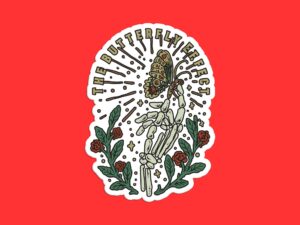 Butterfly Effect Skeleton Sticker