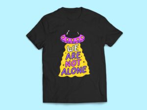 We Are Not Alone Alien UFO Sticker