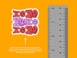 XOXO Heart Smiley Sticker