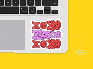 XOXO Heart Smiley Sticker