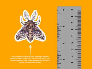 Skull Moth Sticker
