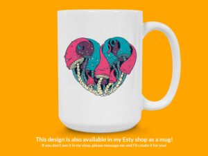 Mushroom Heart Sticker