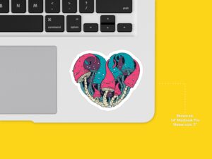 Mushroom Heart Sticker