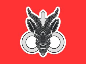 Leviathan Cross Goat Sticker
