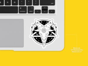 Pentagram Goat Sticker