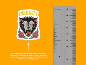 Insanity Wolf Tattoo Sticker