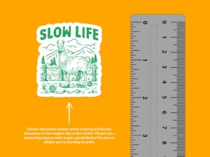Slow Life Alpaca Sticker