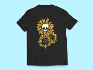 Skull Sunflower Sticker