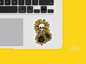 Skull Sunflower Sticker